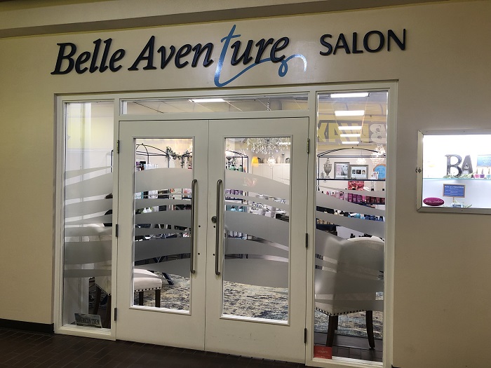 Belle Aventure Salon store front in the Holiday Center