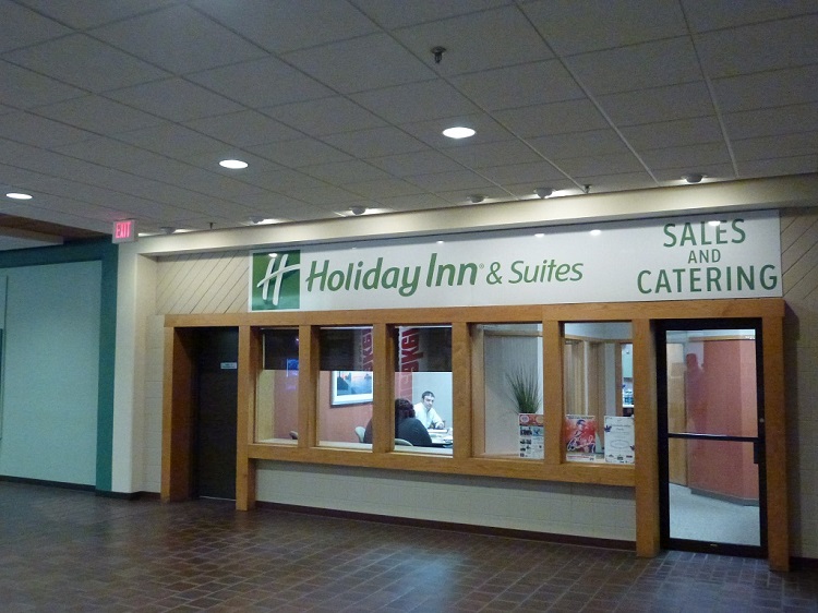 Store front of Holiday Inn Sales and Catering Office in the Holiday Center