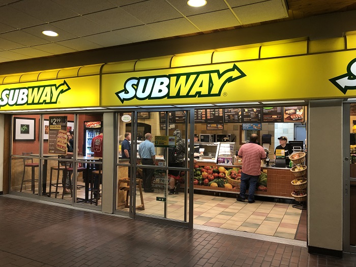 Subway store front in the Holiday Center
